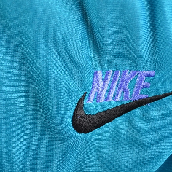 Vintage Nike Running Tights Track Pants Teal Black Purple Unisex size Large - Picture 3 of 11